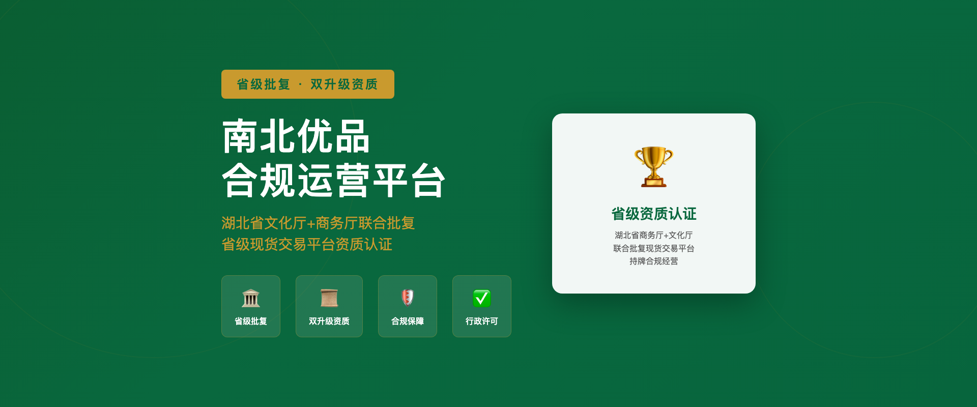 南北优品-省级批复资质